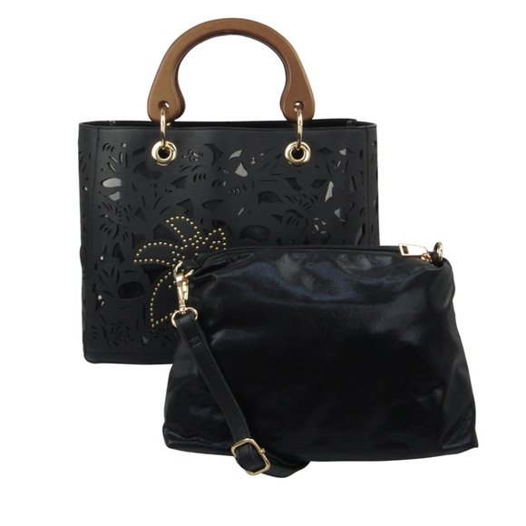 Palm Designed 2-in-1 Tote Handbag - Picture 1 of 2